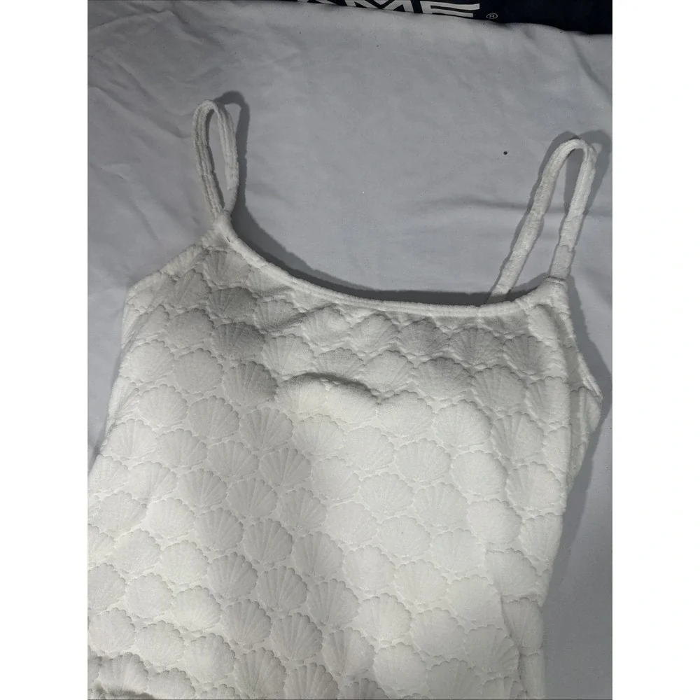 NEW$138 Kate Spade [ Large ] Classic One Piece Swimsuit Sea Shell Jacquard T1952